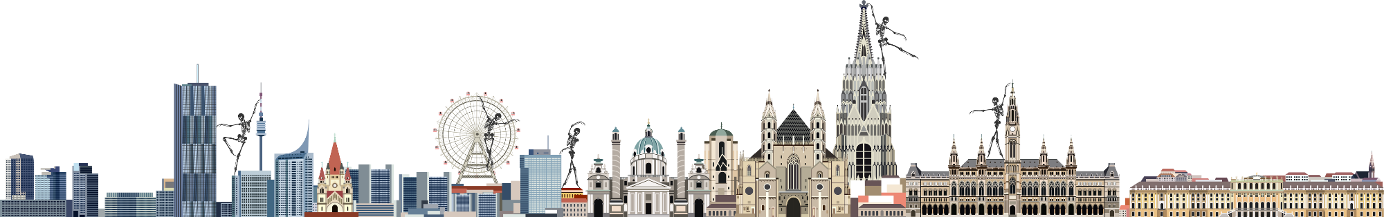 Vienna skyline illustration